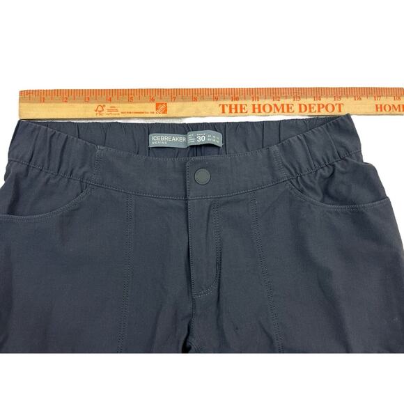 Icebreaker Merino Gray Wool Connection Crop Jogger Pants Sz 10 - Picture 4 of 7